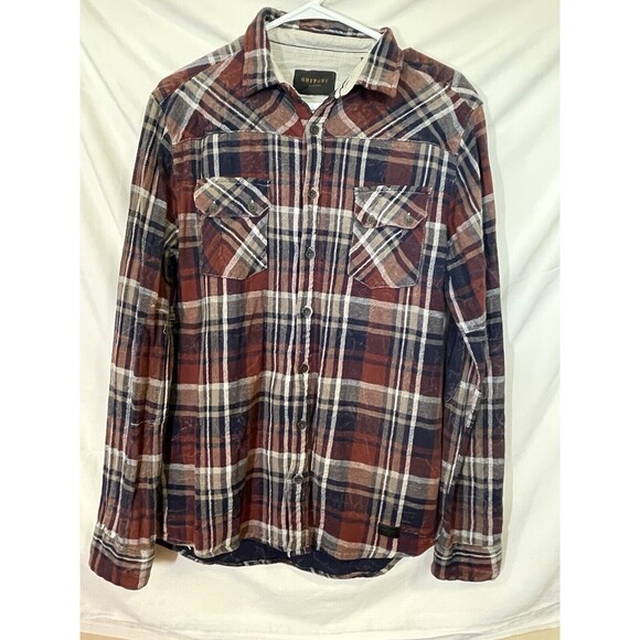 Outpost Makers Men’s Plaid Long Sleeve Large Red & Blue - Picture 1 of 7